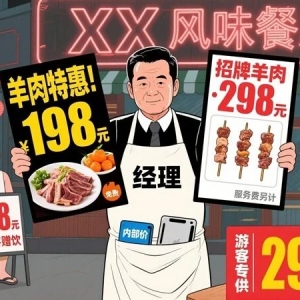 又见“阴阳菜单”，广西桂林一米粉店被顶格处罚！